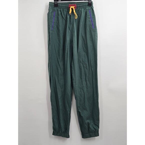 Vintage Chemise Lacoste Track Nylon Joggers Running‎ Pants Medium Green 90's - Picture 1 of 7